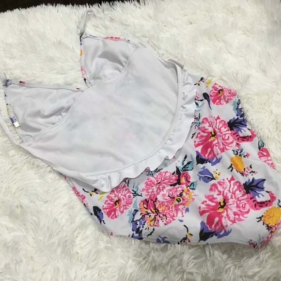 NWOT Floral One Piece Swimsuit - Picture 2 of 2